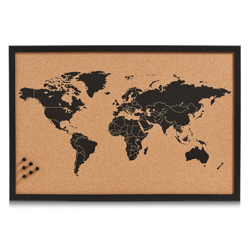 Zeller Present Pinnwand World, 60 x 40 cm, 60 x 40 cm, Kork