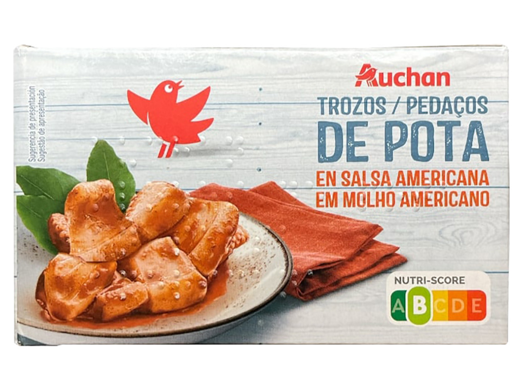 POTA PEDAÇOS AUCHAN EM MOLHO AMERICANO 111(72)G
