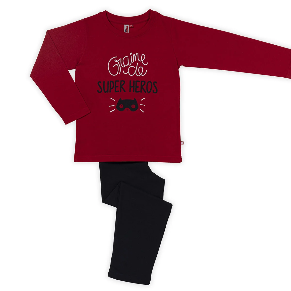 Pyjama garçon BASIQUE rouge/marine