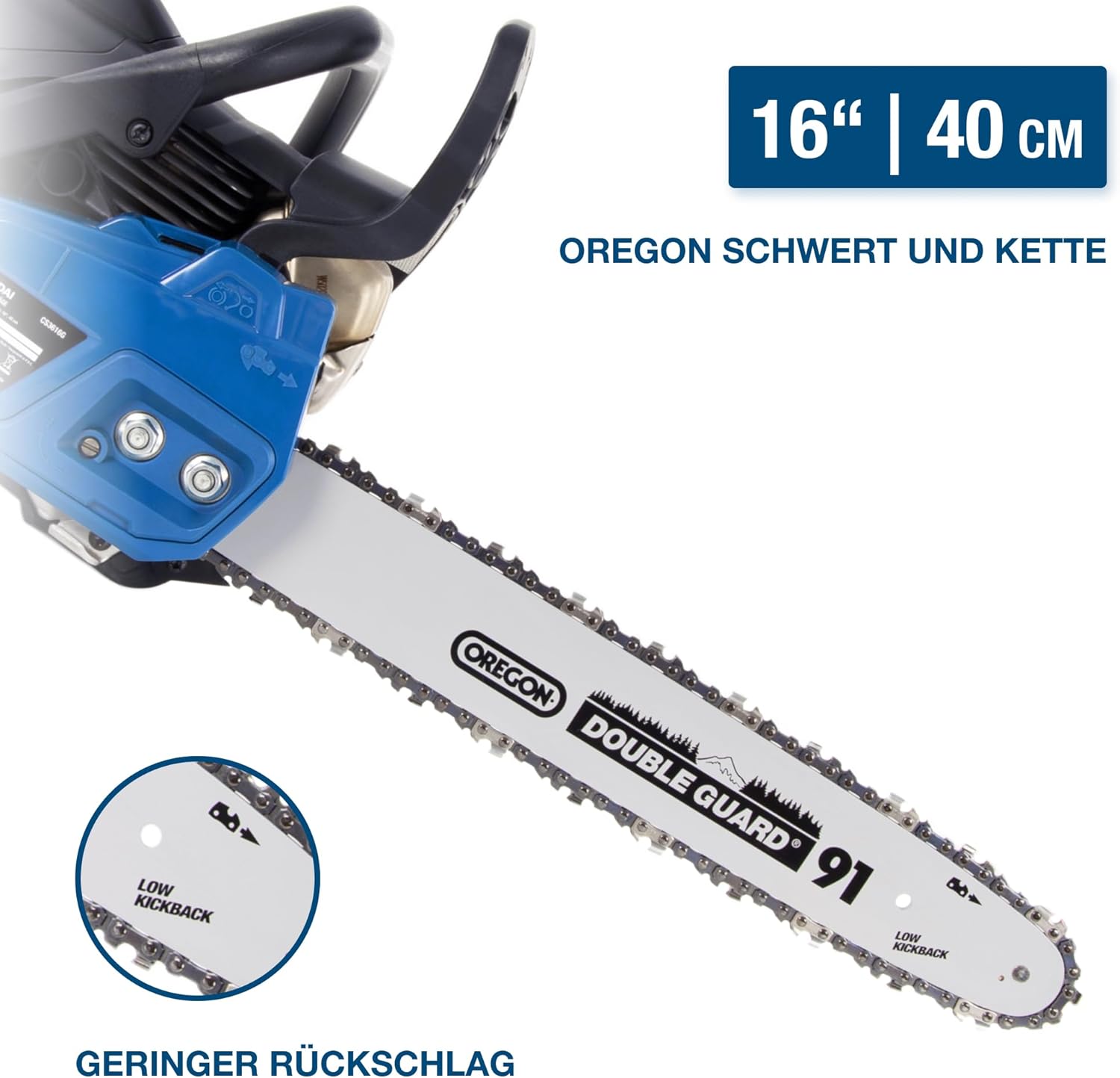 HYUNDAI Benzin-Kettensäge CS3616G | 40 cm/16