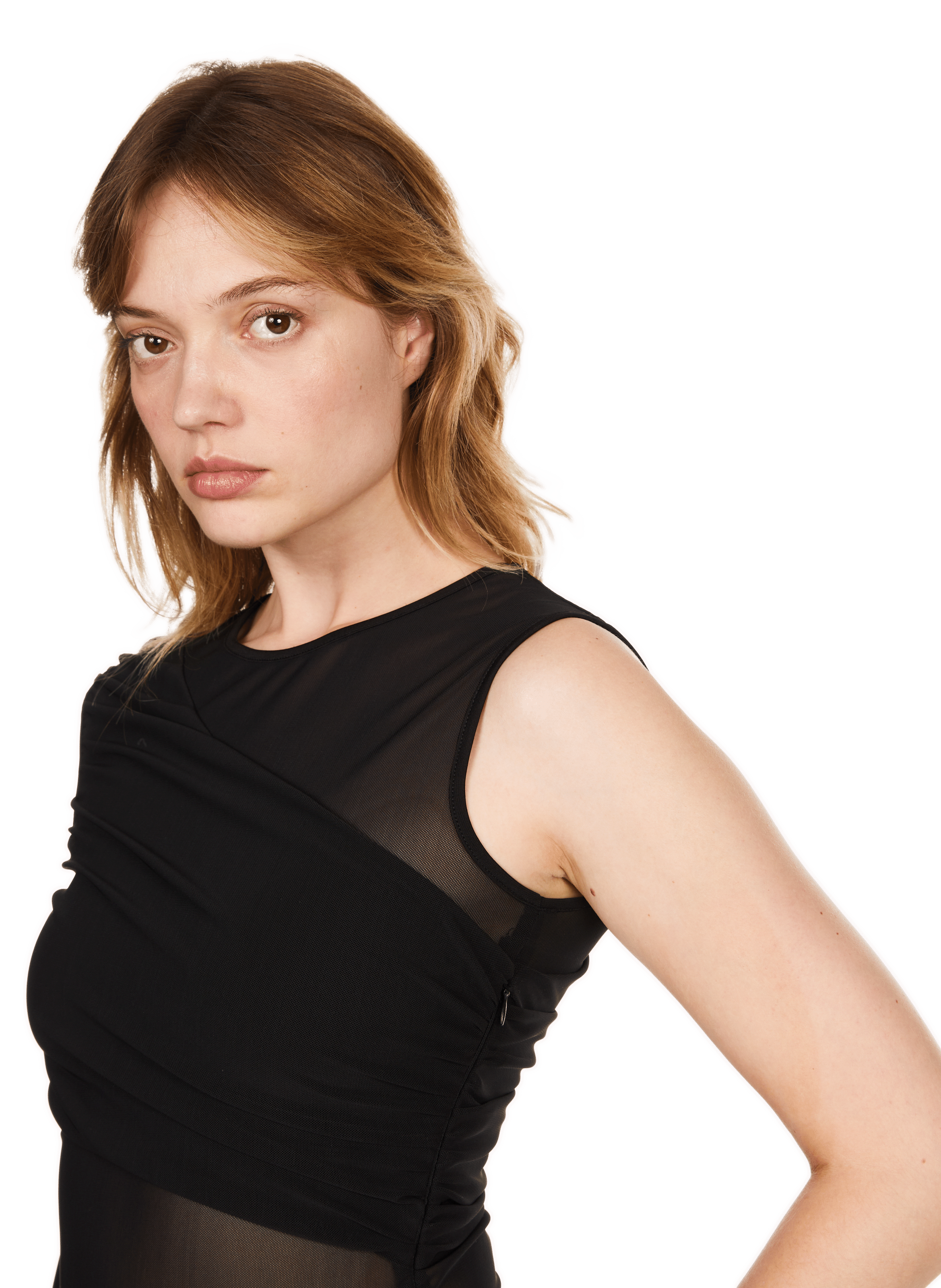 UDRAP - Top asymétrique drapé| Noir