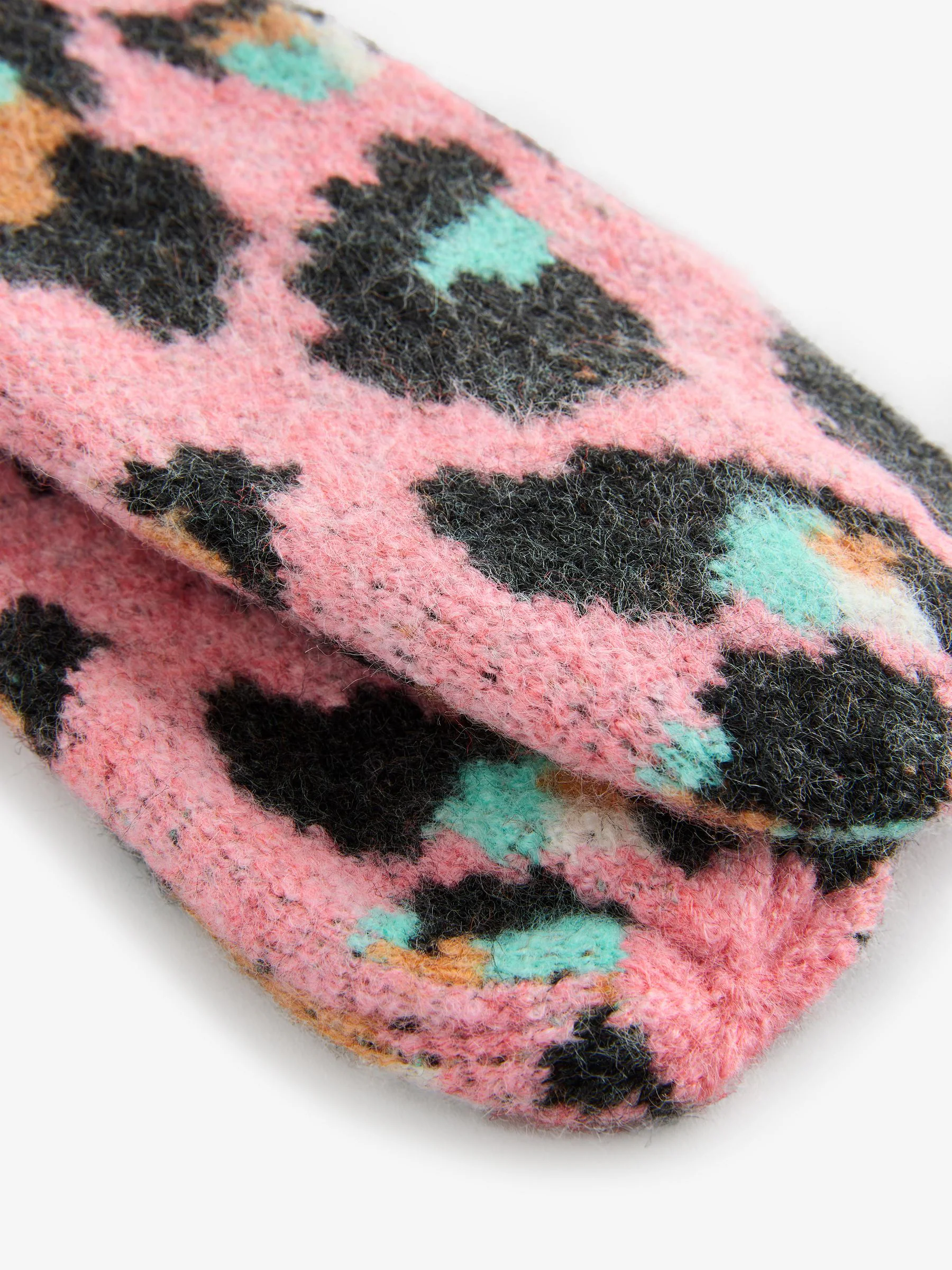 Roze/blauw - Eleanor Bowmer Checkerboard Lips Mittens