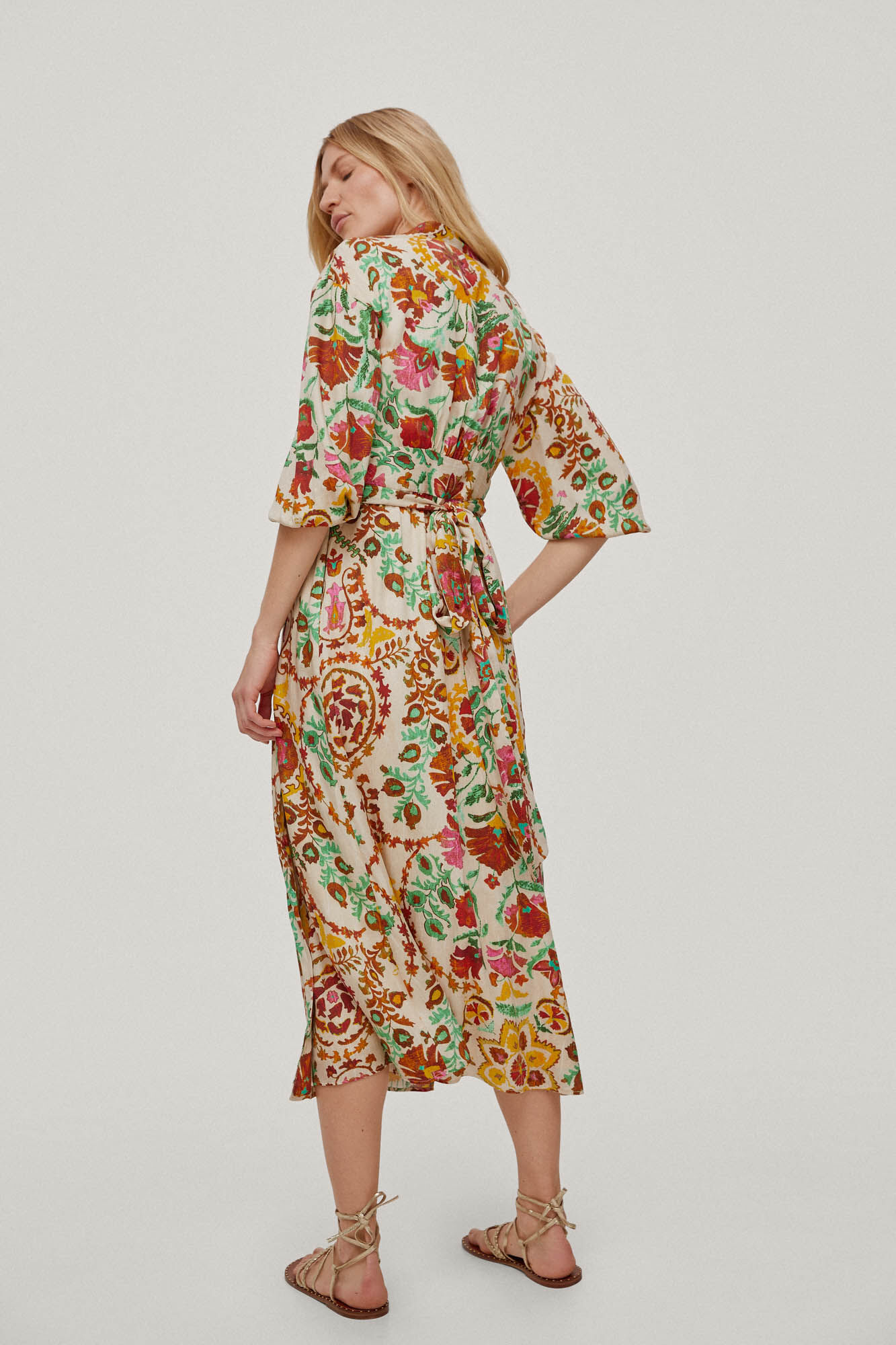 Vestido envelope estampado - Vários