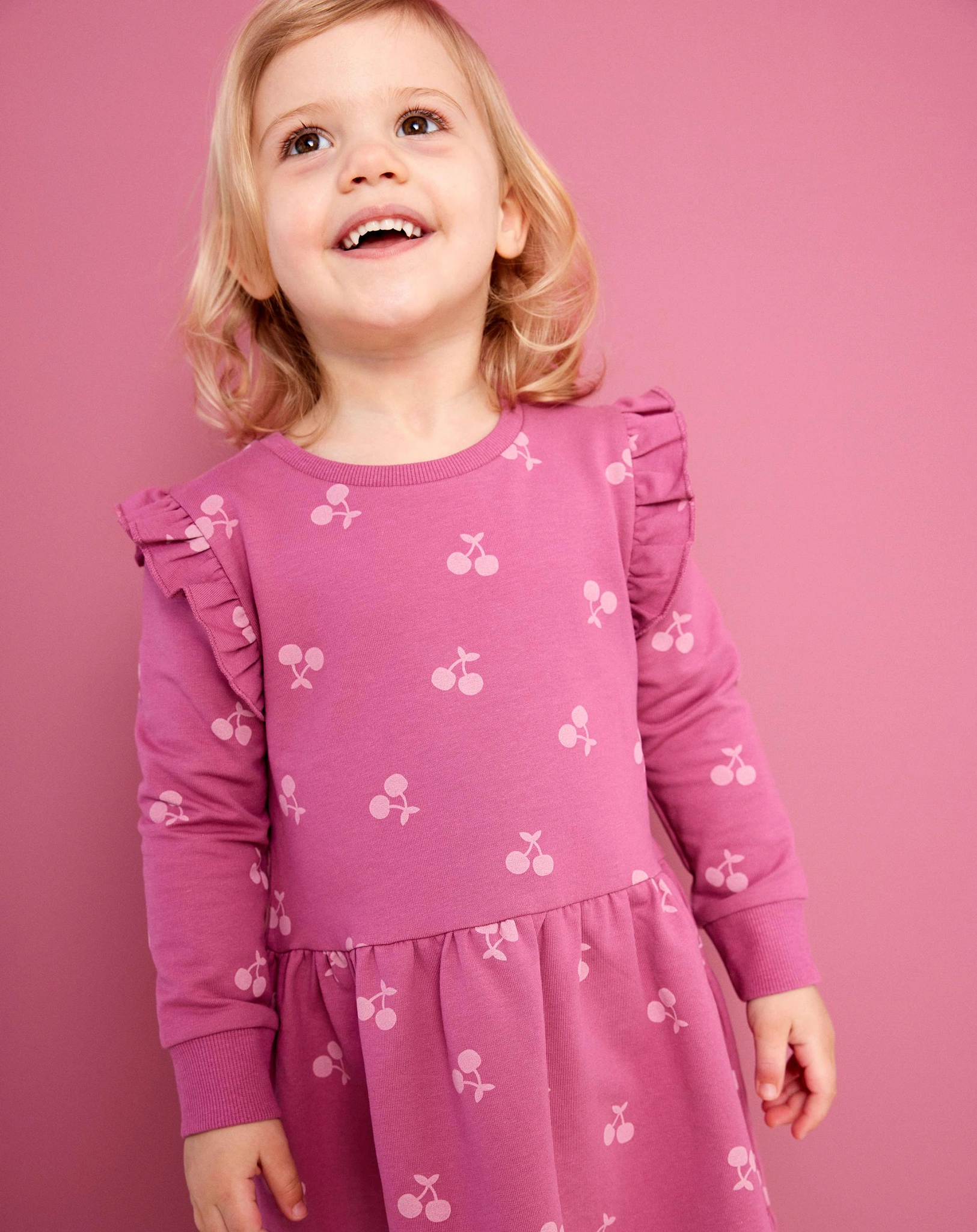 Sweat-Langarmkleid NMFTRINA CEREZA in red violet