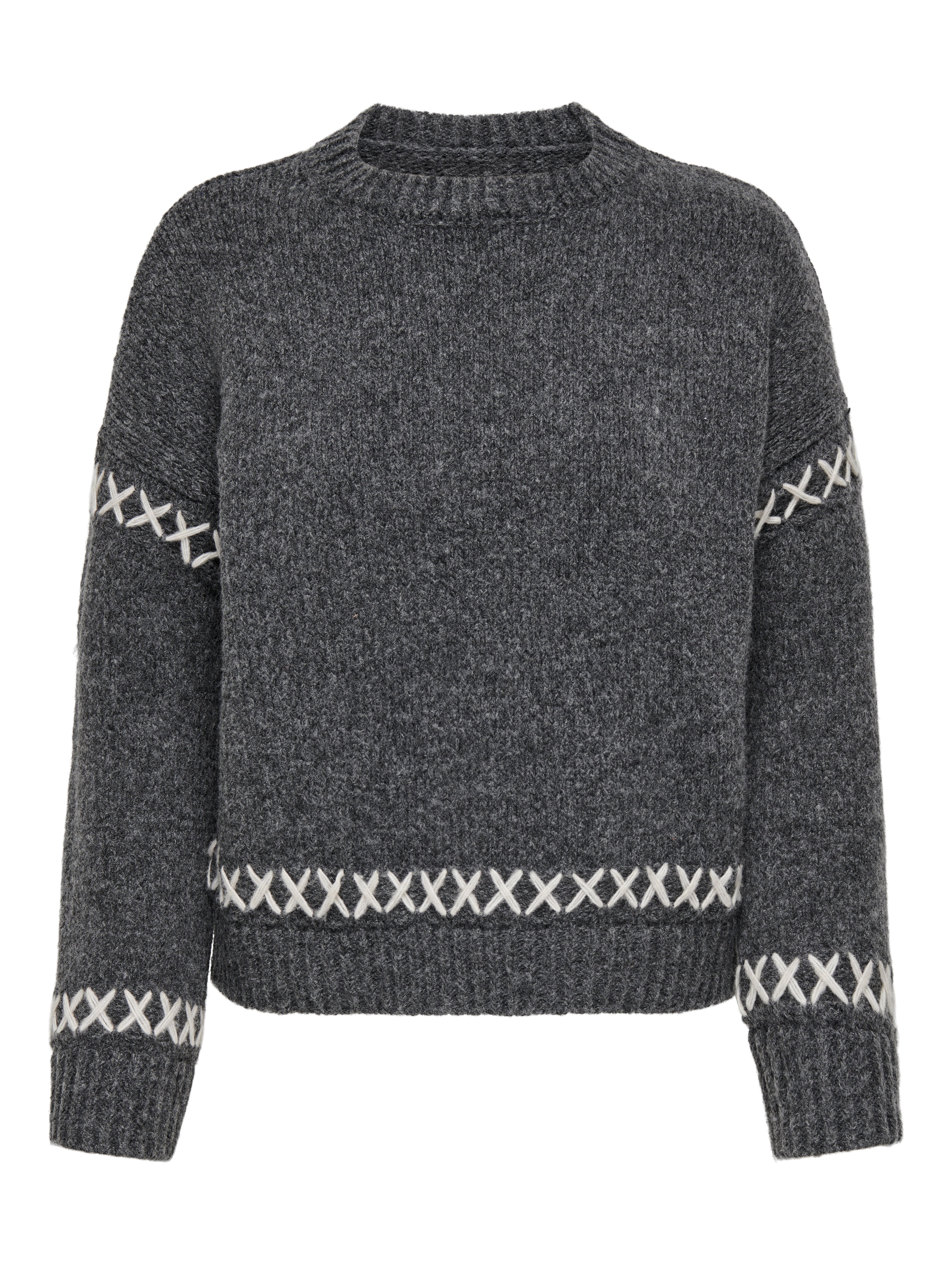 CARAMANDA Strickpullover Dark Grey Melange