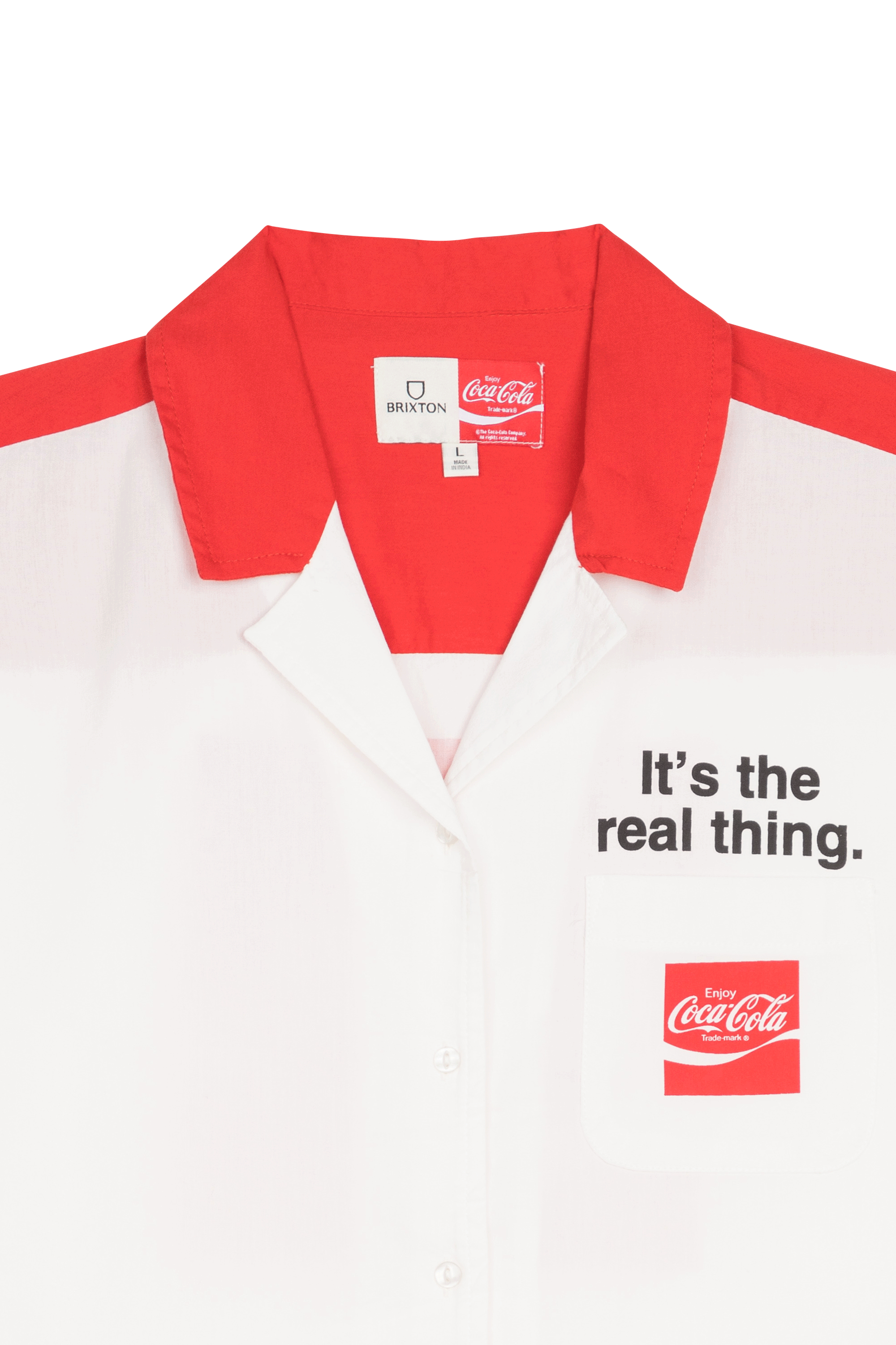 BRIXTON Chemise - brixton x COCA COLA BUNKER BLOC Rouge