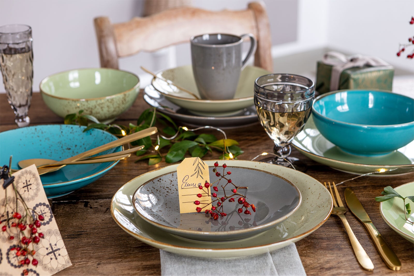 CreaTable Kombiservice NATURE COLLECTION 20-teilig mehrfarbig