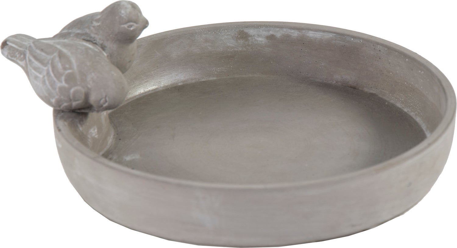 Mega Collections vogelbad rond grijs D 28 H 5 cm