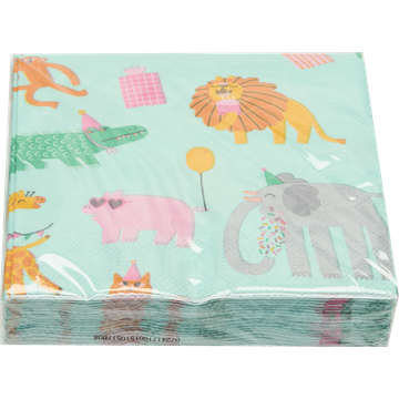 HEMA Servetten 24X24 Party Animal 20 Stuks