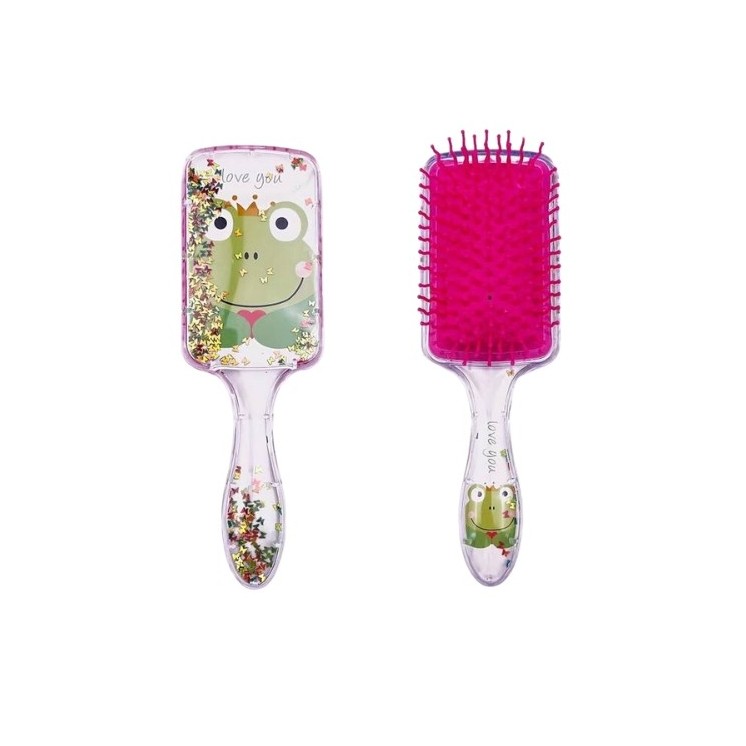 Frosch Pink quadratische Haarbürste 1 Stück