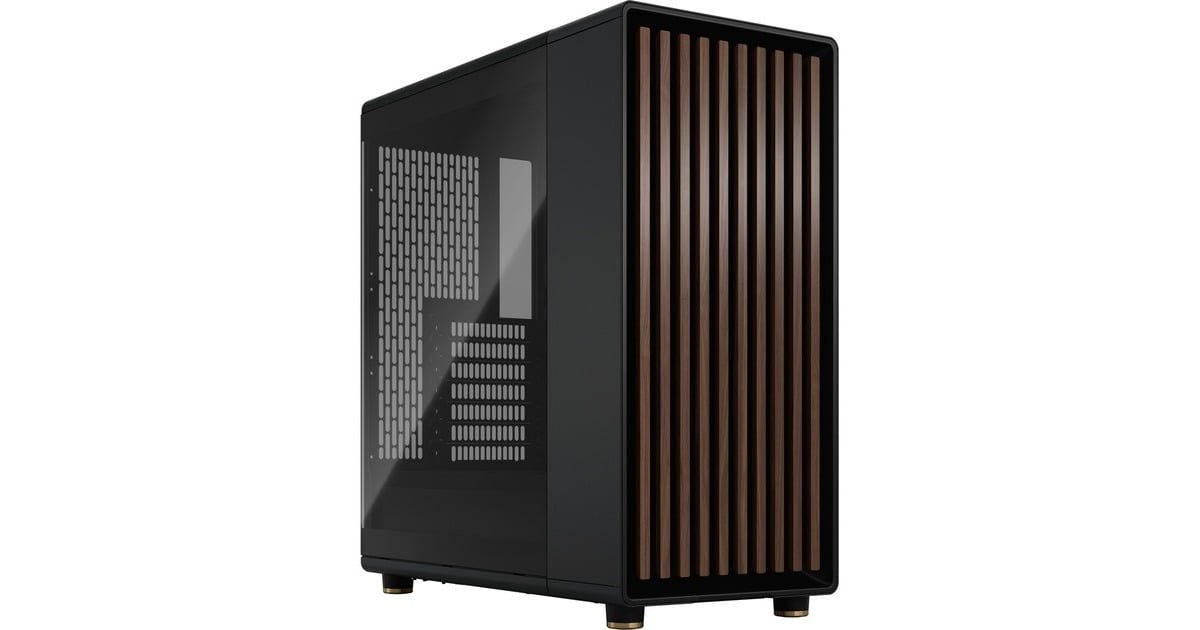 Fractal DesignNorth midi tower behuizing  (Zwart | 2x USB-A | 1x USB-C | Tempered Glass)