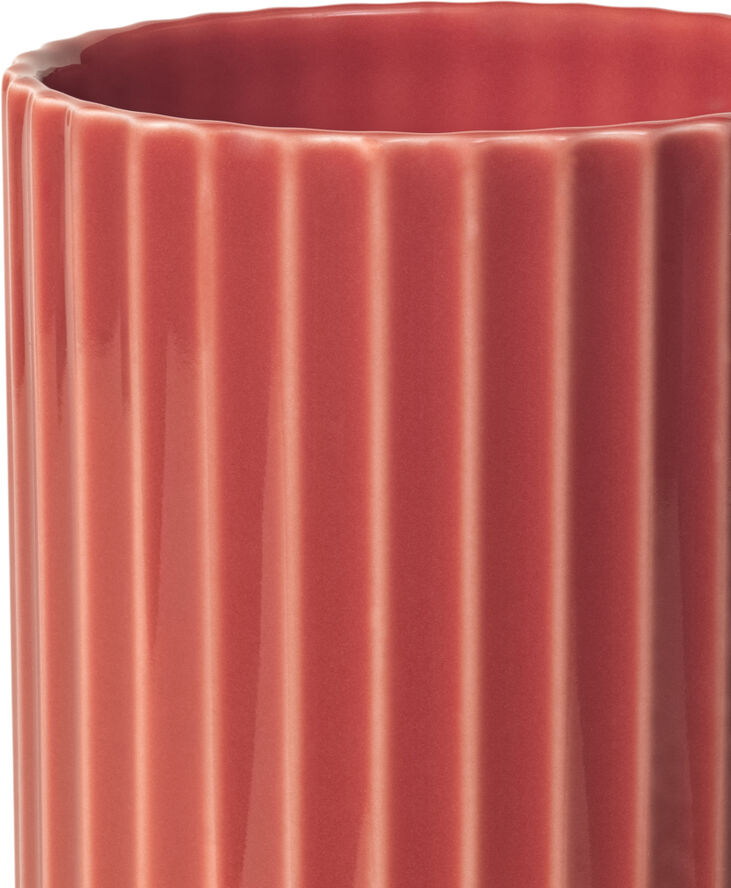 Lyngby Porcelæn Lyngby Vase H15. 5 cm rød porcelæn Rød