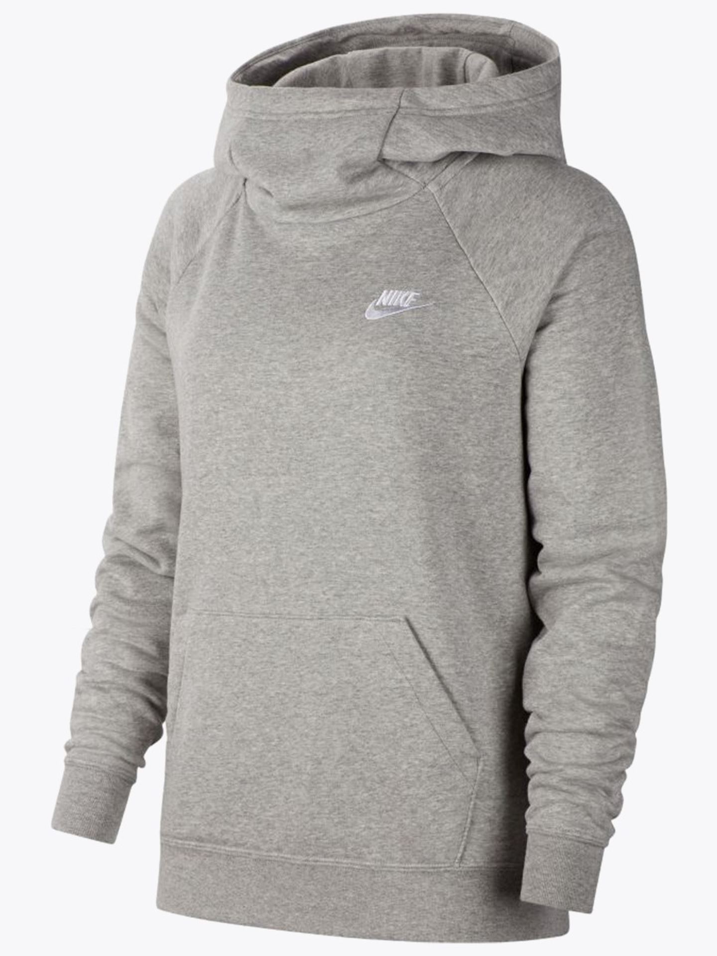 Essential Funnel-Neck Pullover Flc Hoodie