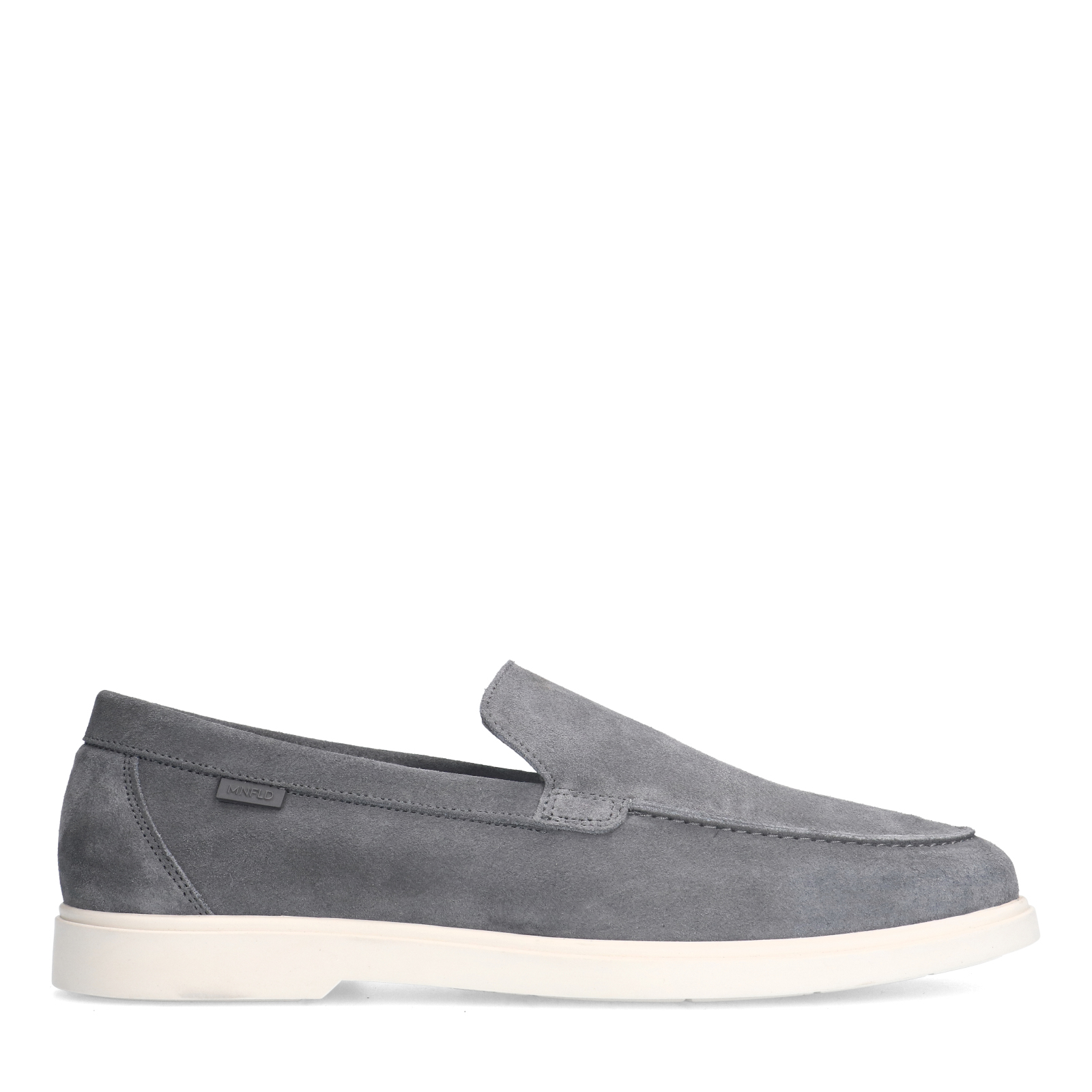 Grijze suède loafers