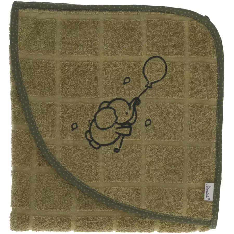 Sterntaler Kapuzen-Badetuch 80 x 80 cm Eddy mittelgrün