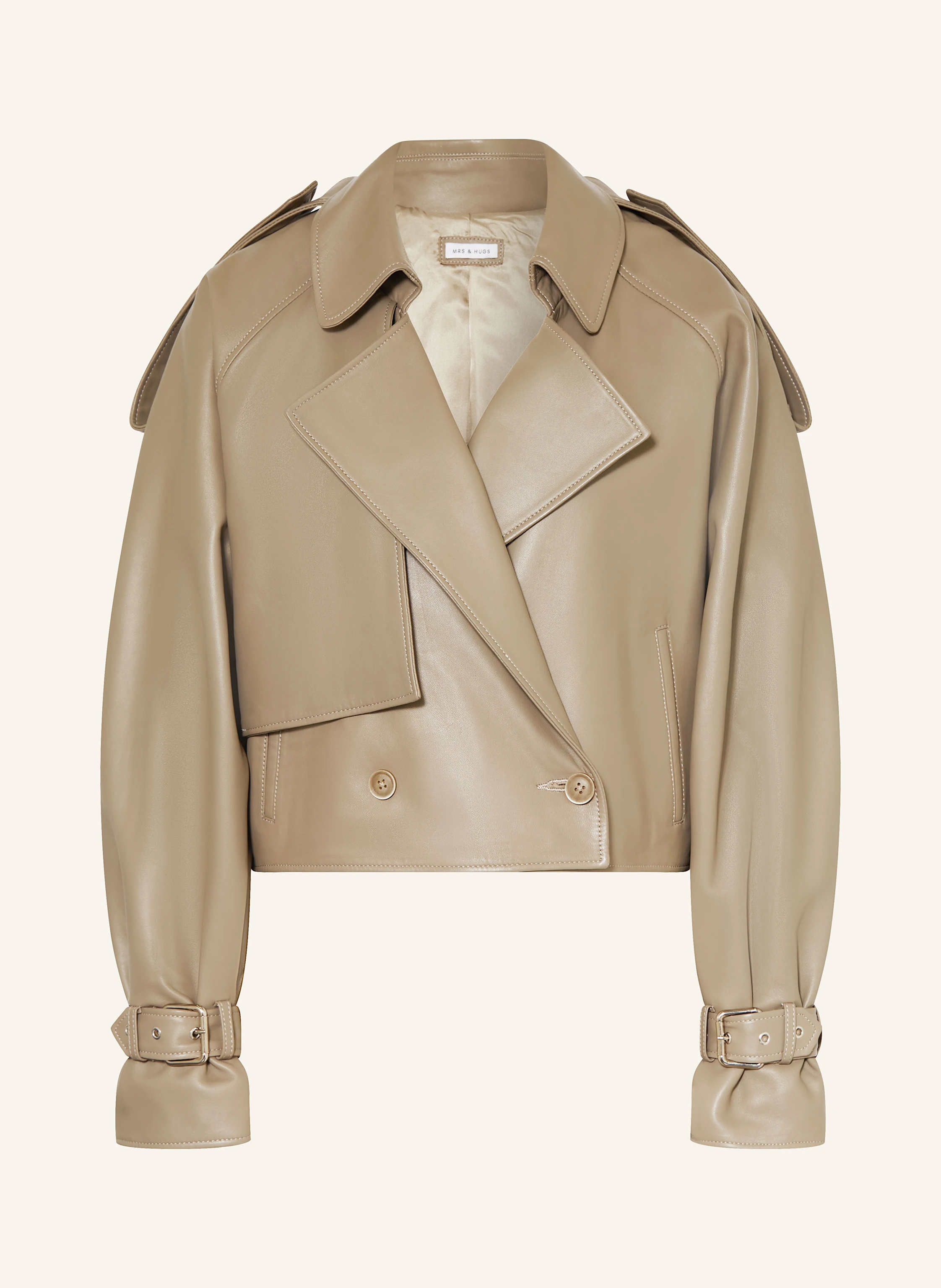 MRS & HUGS Trench-Jacke aus Leder