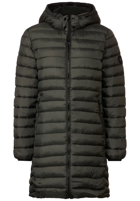Lange Stepp Winterjacke - verdant green