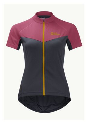 Maillot Manches Courtes Jack Wolfskin Morobbia Fz T Violet Femme
