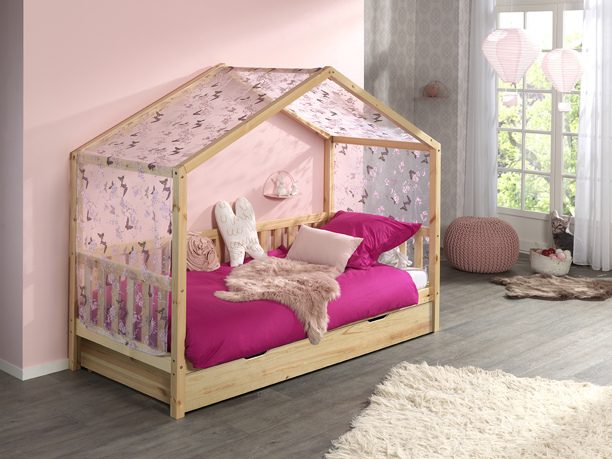 Hausbett DALLAS - Kiefer massiv - 90x200 cm