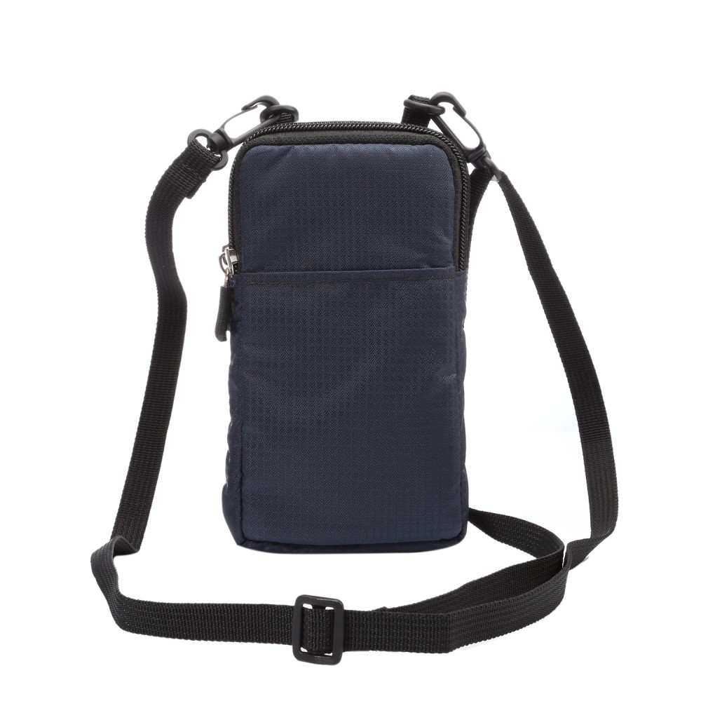 (180x100x35mm) Spritzwasserfeste Universal Nylon Tasche mit Gürtelclip und Karabinerhaken - Dunkelblau
