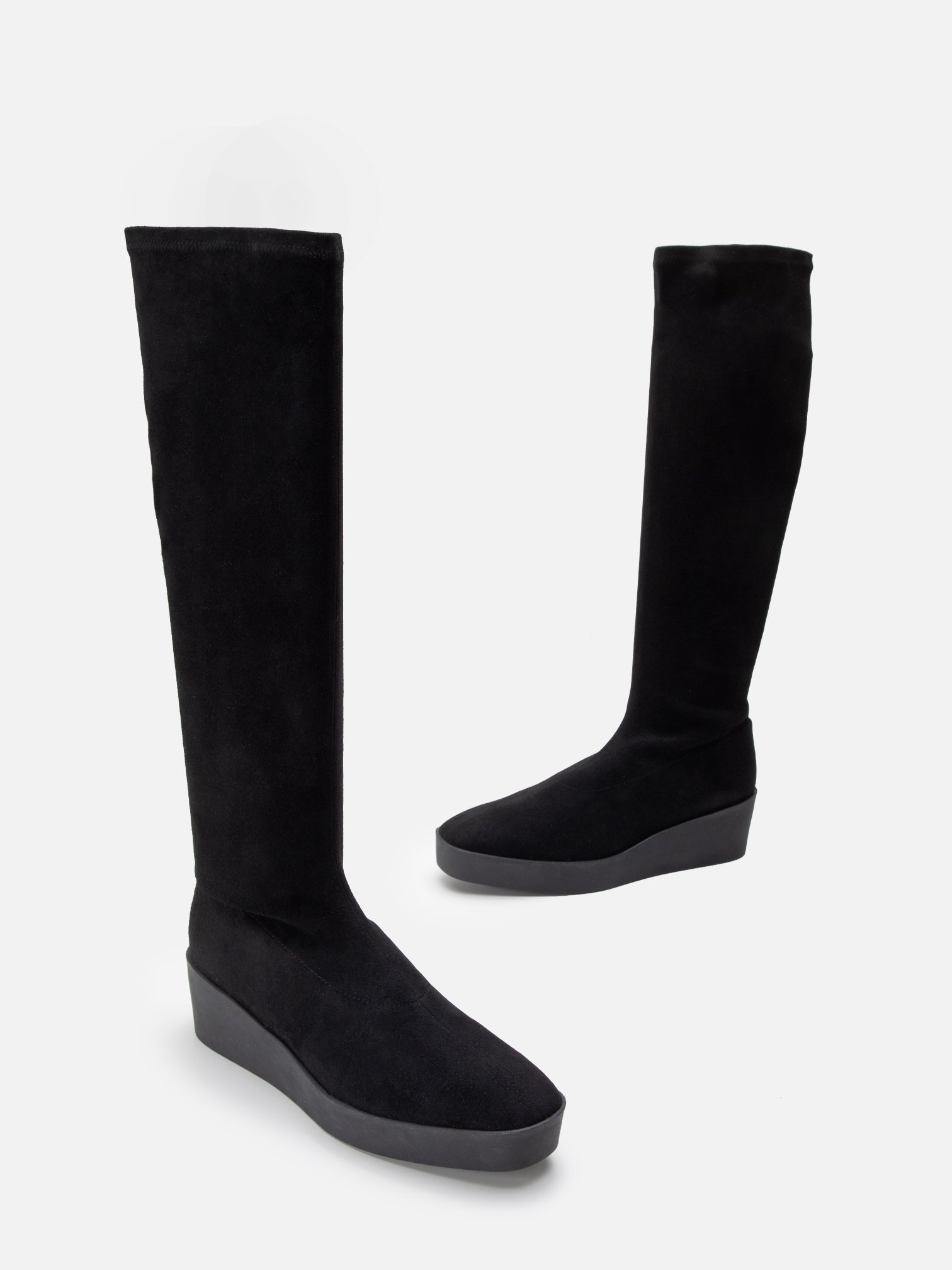 LOANE, suede stretch black