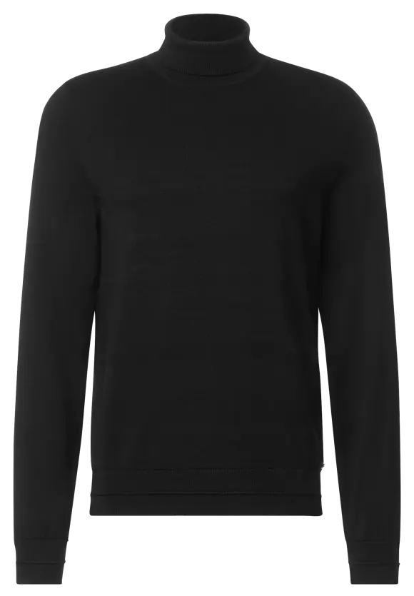 Pullover mit Rollkragen - Black