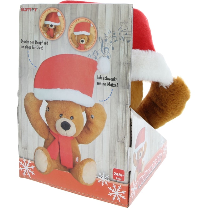 Besttoy - Weihnachtsbär - mit Bewegung und Sound - Sitzhöhe: ca. 26 cm