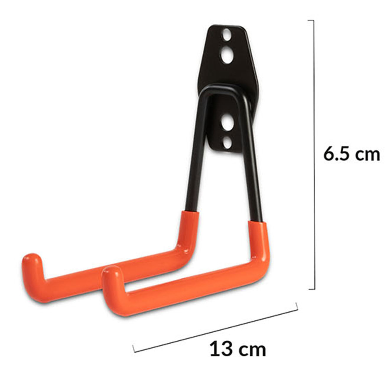 Idomya 10 Crochets muraux muti-usages noir/orange