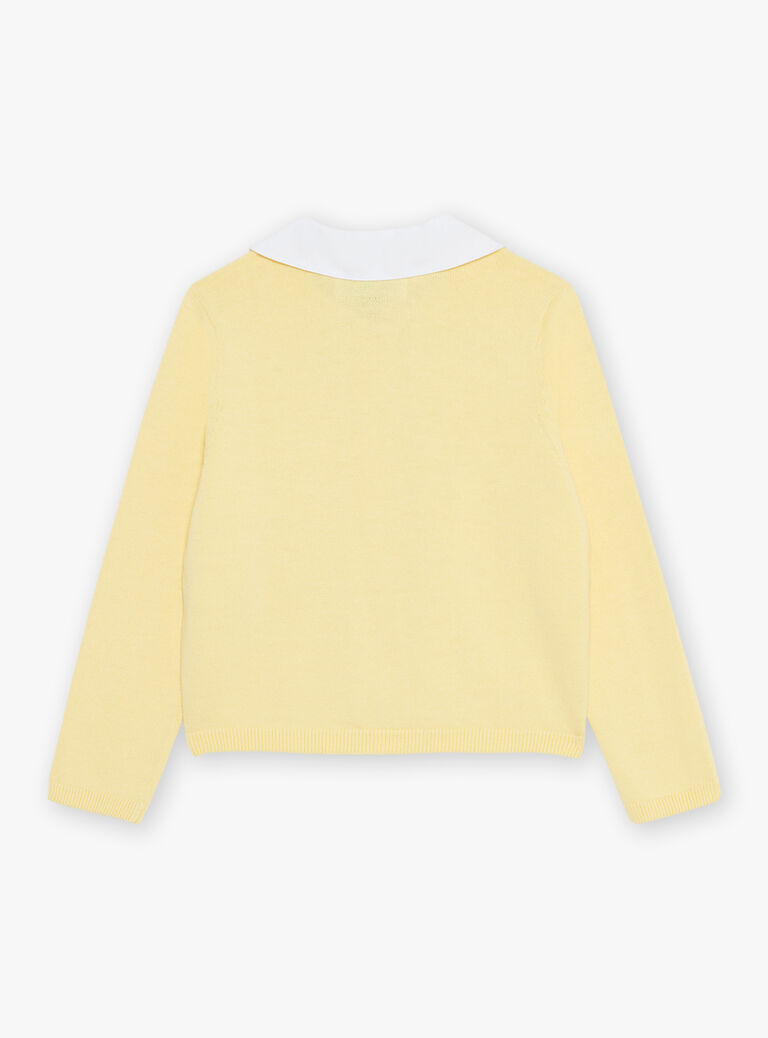 Cardigan jaune en coton