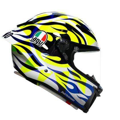 Casque AGV PISTA GP RR - ROSSI SOLELUNA 2023 - Bleu / Jaune