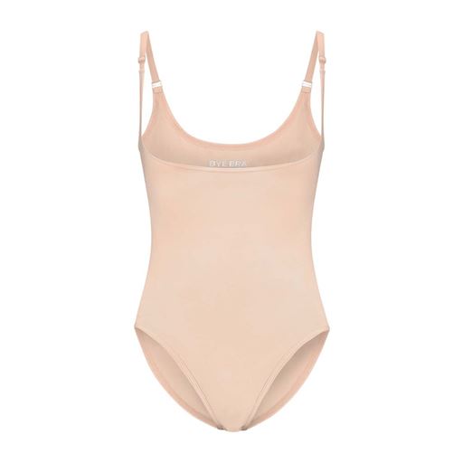 Bye Bra Soft Touch Seamless Open Bust Bodysuit, Beige, XXL