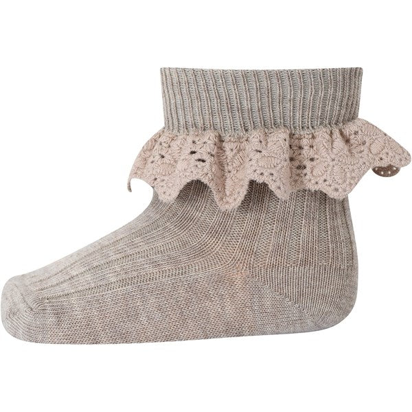 MP 57054 Lisa Strømper 489 Light Brown Melange | Luksusbaby