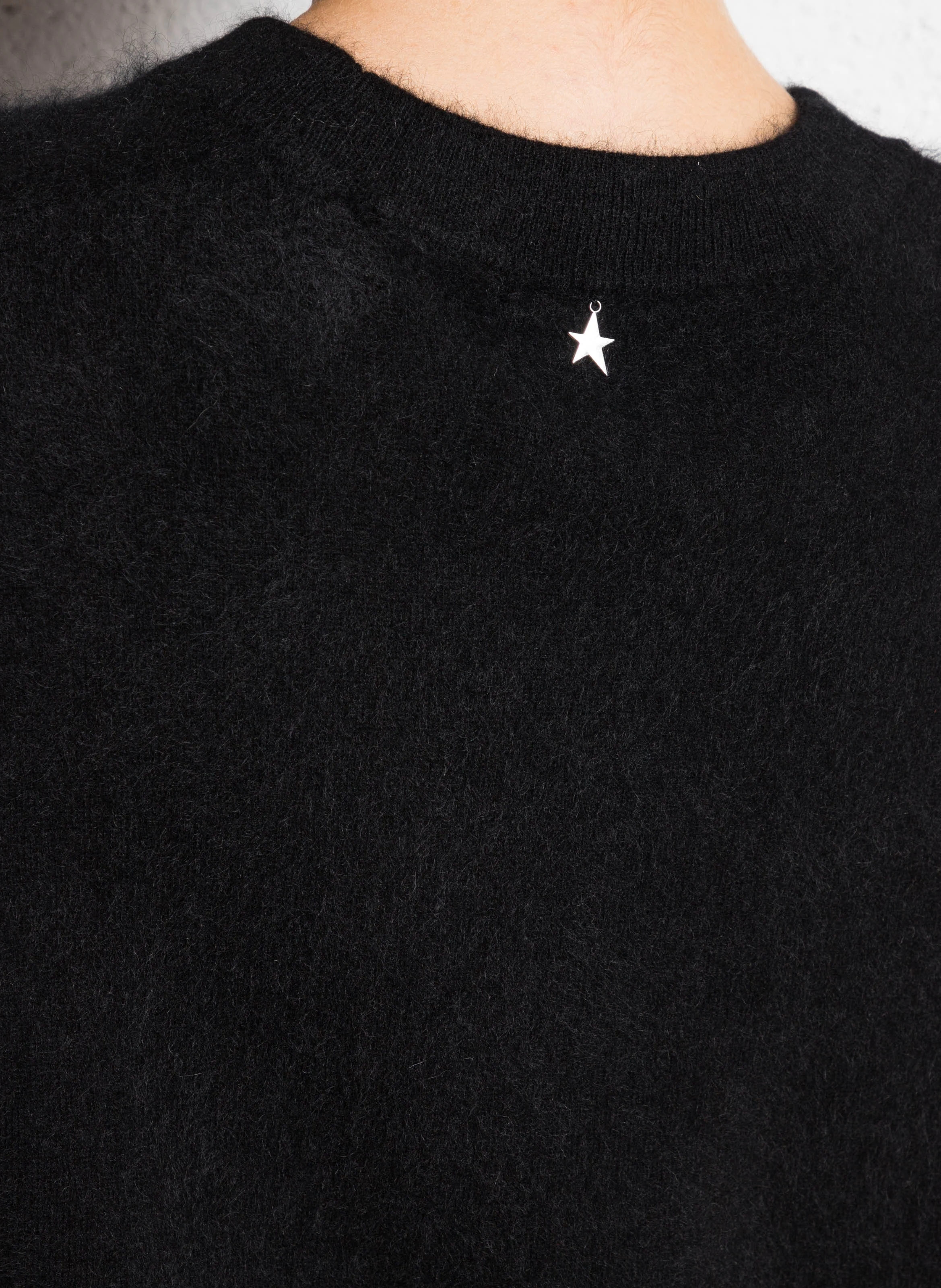 MARINETTY - Pull droit en laine mélangé| Noir