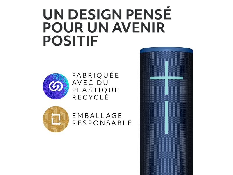 Ultimate Ears Bluetooth Speaker MEGABOOM 4 Blau Portabler Lautsprecher, wasserdicht, mit imposantem 360°-Sound und tiefen Bässen