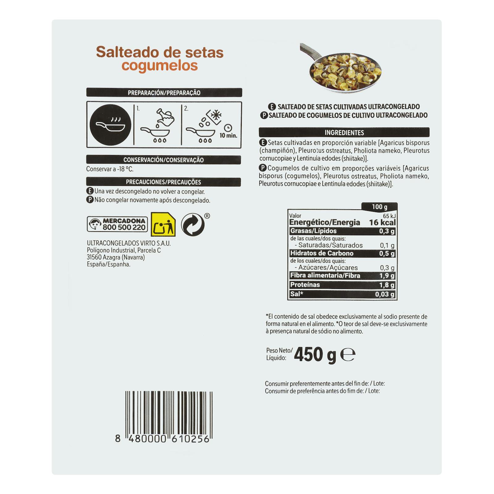 Champignons Hacendado sautés surgelés