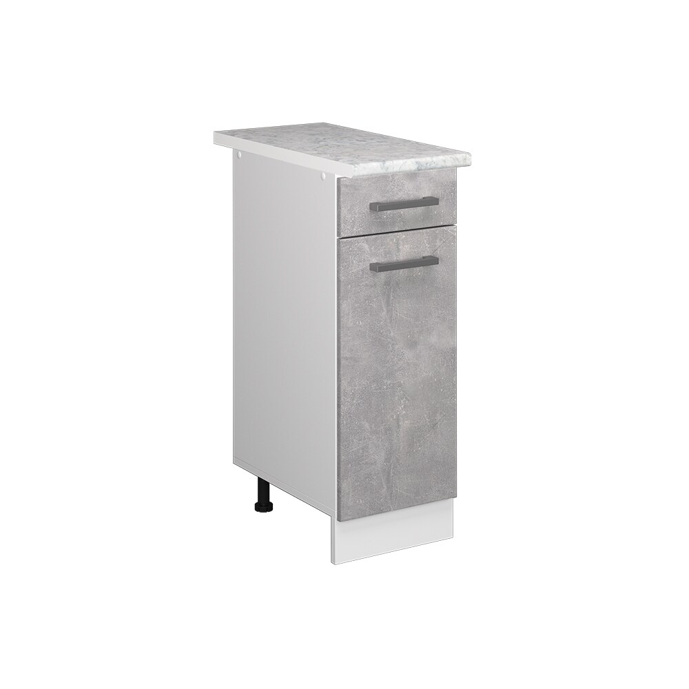 Vicco Apothekerunterschrank Küchenschrank Küchenzeile R-Line 30 cm Weiß Beton Arbeitsplatte