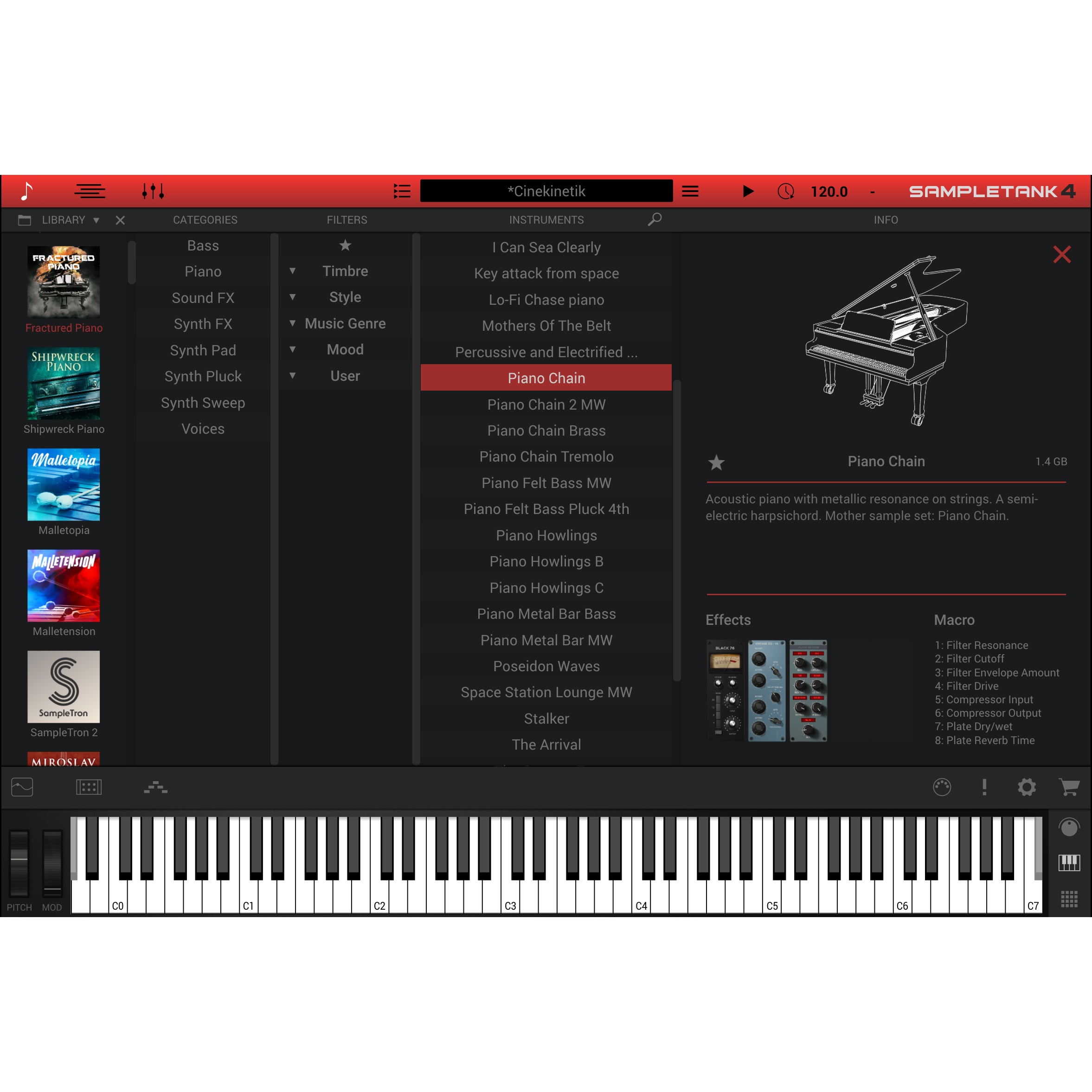 IK Multimedia Cinekinetik: Fractured Piano (download)