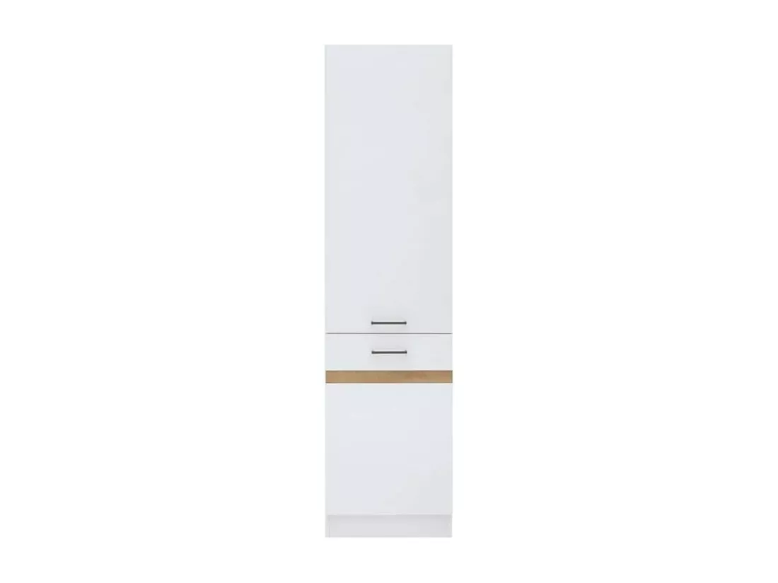 Colonne de cuisine 2 Portes ouverture gauche - 50 x 196 x 46 cm - Blanc brillant