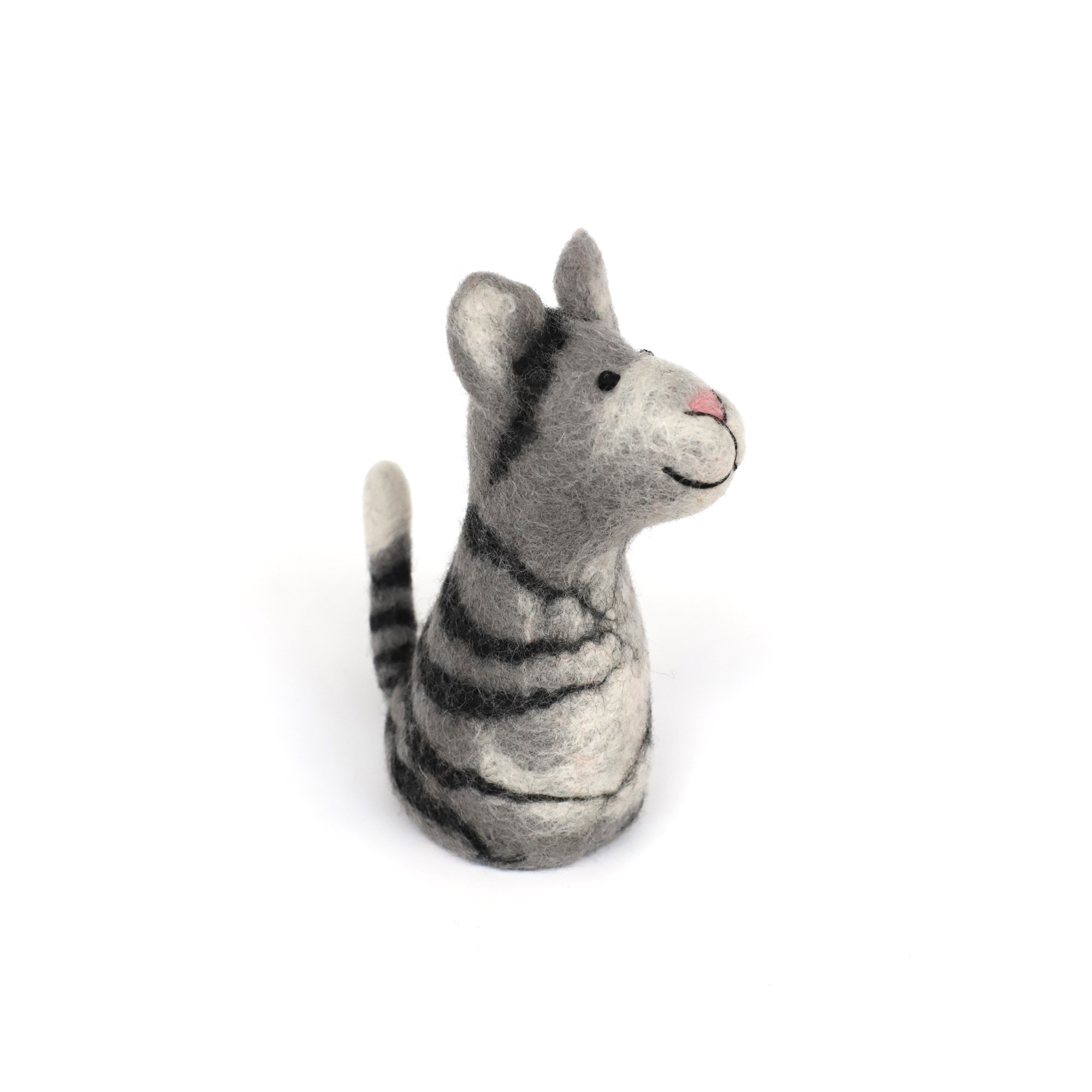 Eierwärmer 'Katze' aus Filz, grau, H 15 cm, Ø 8 cm zu 9,80