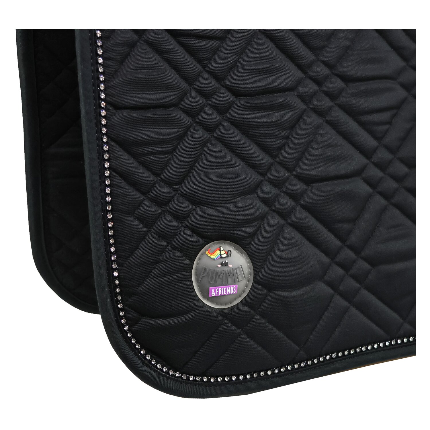 EQUEST Schabracke Cotton Cross Pummel Live Love Ride  - black