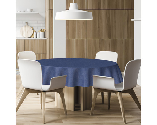 Tafelkleed Stijl Linnen blauw Ø 140 cm