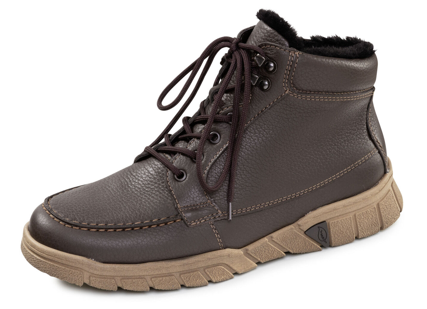 Waldläufer, gefütterte Herren-Boots, Winterschuhe, Weite H, mit Lammfell