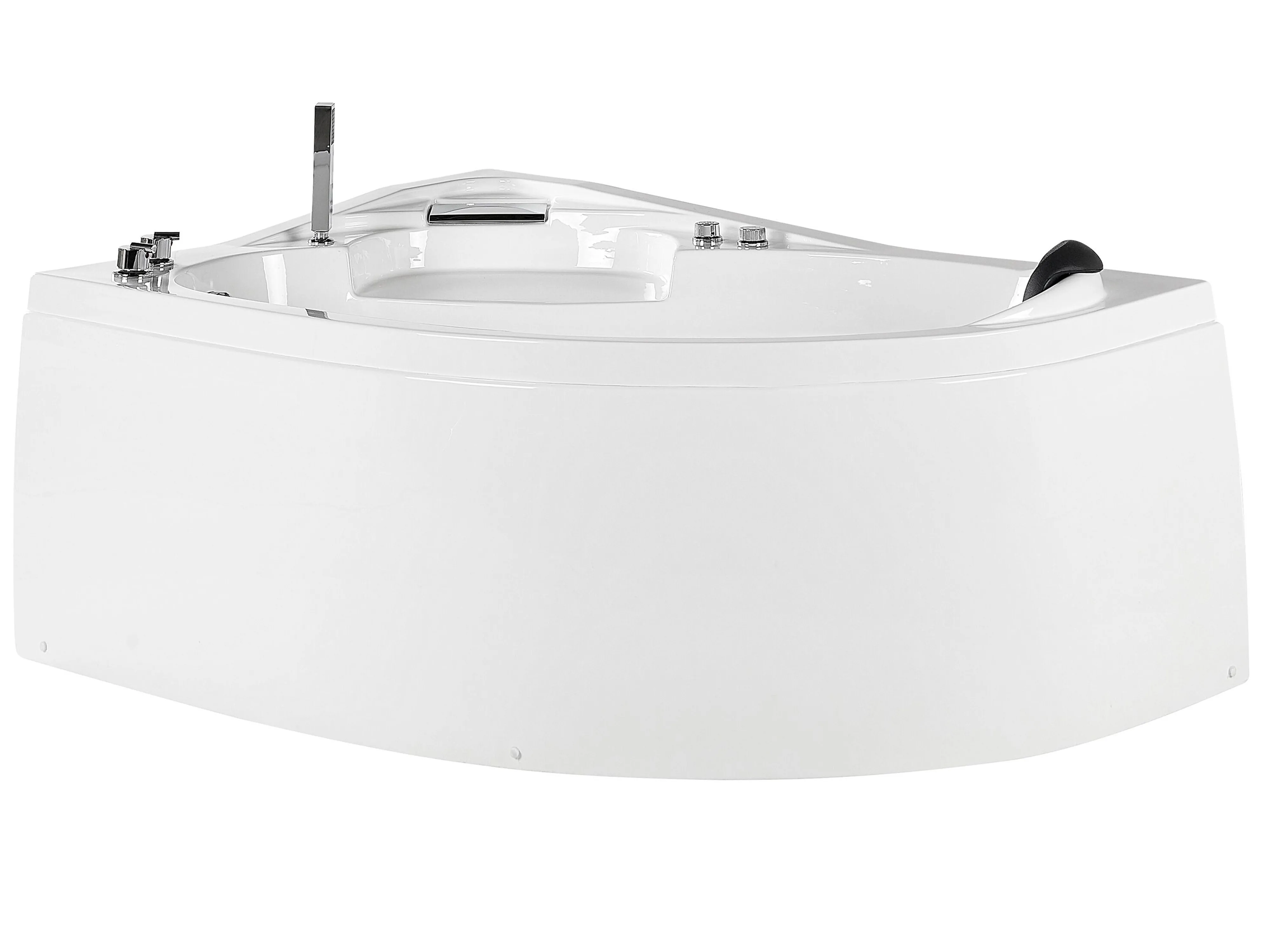 Hoek bubbelbad met LED NEIVA rechtszijdig 150 x 100 cm Wit