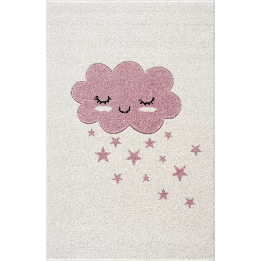 LIVONE Kinderteppich Kids love Rugs WOLKE cremerosa