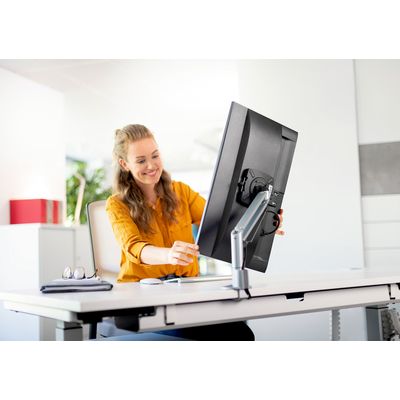 Novus Clu I - Support de table pour moniteur jusqu'à 283mm - argent / anthracite