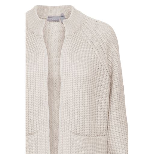 Fransa Strikcardigan, Limestone Melange, XL