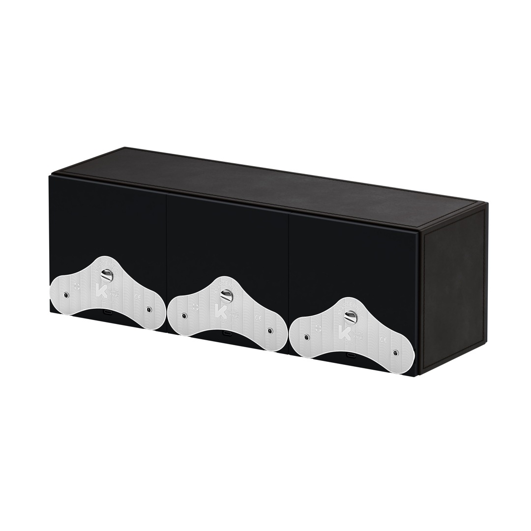 SwissKubik Masterbox Leder Dunkelbraun - 3 Uhren