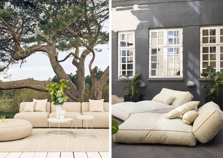Bolia Kelo vloerkleed buiten 300x300 beige