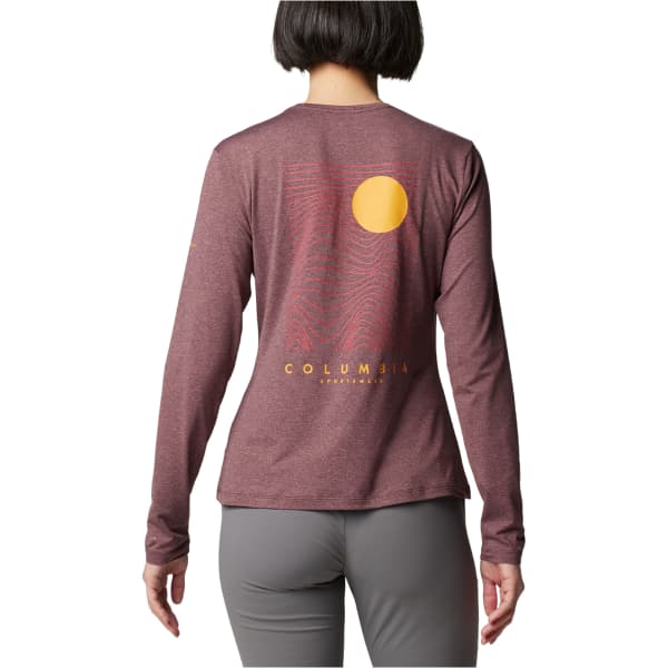 T-shirt randonnée COLUMBIA W SLOAN RIDGE GRAPHIC LS MOONVISTA/LINEAR DRIFTS