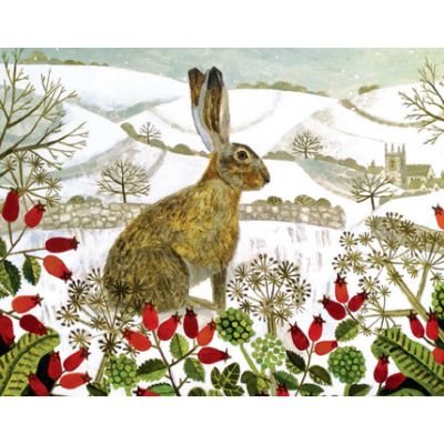 The Seated Hare In The Snow Cards 6 Pack